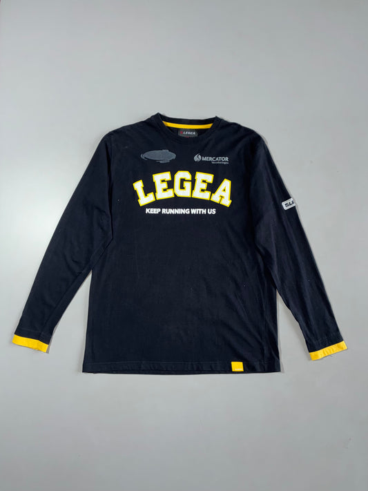 Legea | Mercator Vlaanderen Football Long Sleeve Tee | Black Yellow (L)