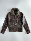 Danier Premium Original Leather Jacket (Detechable Furr Coller ) (S)