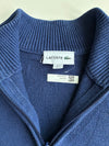 Lacoste Navy & Blue Colorblock Quarter-Zip Knit Sweater (L)