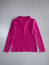 Ralph Lauren Long Sleeve Polo – Hot Pink with Neon Green Pony (XS)