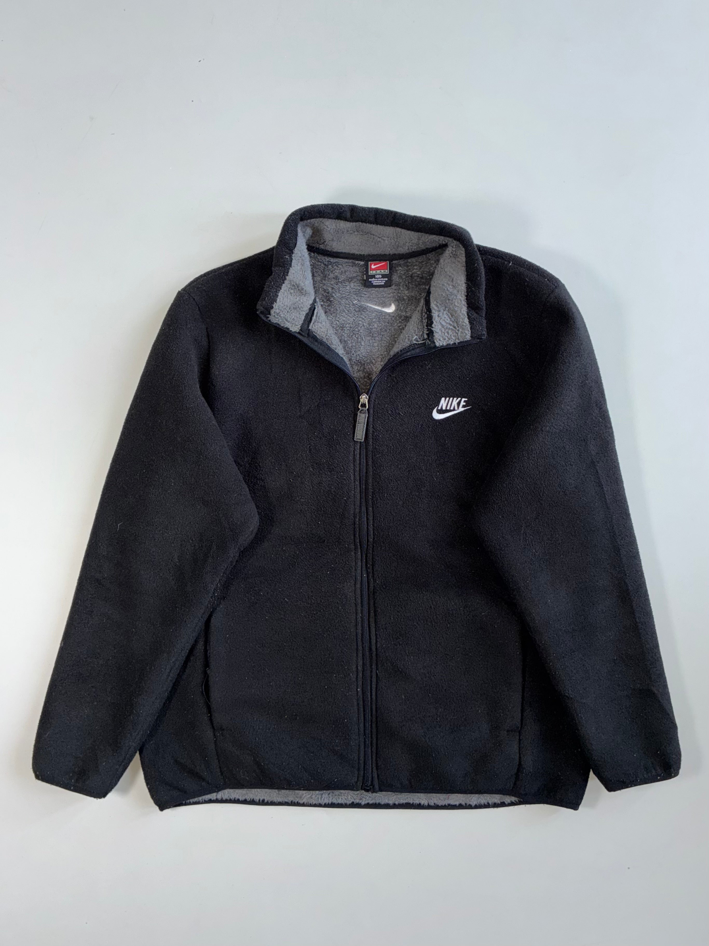 Vintage Y2K Nike Team Sherpa-Lined Fleece Full-Zip Jacket (Xl