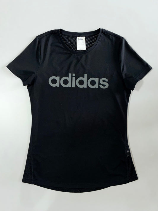 Adidas Black Mesh-Panel Sports Tee – Women’s (XS)