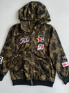 Camo Racing Patch Zip-Up Hoodie (M)