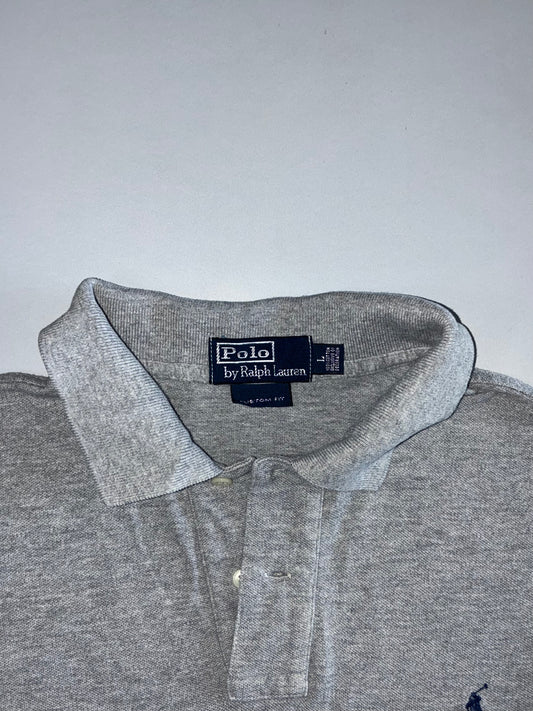 Polo Ralph Lauren Long Sleeve Pique Polo Shirt
Grey Marl with Navy Pony (XL)