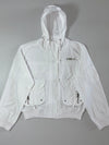 Diesel White Cargo Hooded Jacket – White, multi-pocket utility style, (M)