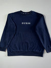 Guess Navy Spellout Sweatshirt – Fleece Lined | (XL)