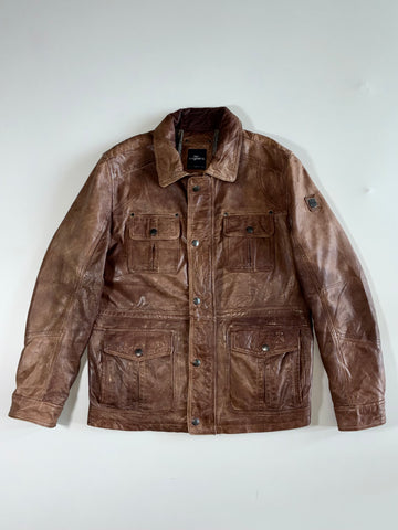 Engbers Premium Original Bomber Leather Jacket (L/XL)