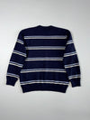 Lacoste Sport Navy Striped Wool Crewneck Sweater  (XL)