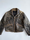 Genuine Leather Jacket Natural patina Finish (S/M)