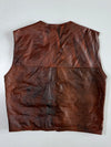 Super Premium Original Brown Leather Vest (L)