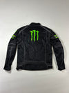 Monster Energy Black & Neon Green Mesh Biker Jacket Paded (L)