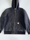 Carhartt Active Jacket Quilted Lined Hooded Duck Canvas  Black (XL)