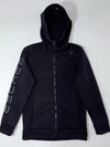 Spyder Black Knit Fleece Full-Zip Hoodie with Sleeve Spell-Out (S)