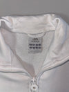 Adidas White Track Jacket – Full-Zip, Black 3-Stripes (S)
