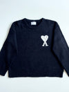 AMI Paris Ami de Coeur Black Knit Sweater woman’s (L/XL)