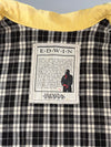 Vintage Edwin Yellow Workwear Jacket Plaid Lining, Graphic Tag, (S/M)
