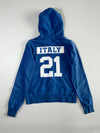 Roots Italia 'ITA' Crest Zip-Up Hoodie – Azzurri Blue (S)