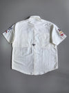 Columbia PFG Multi Sponsor Fishing Shirt Off-Road Racing Patches, Waterfront Century 21 Graphics (XL/2XL)