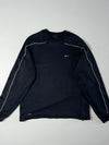 Vintage Nike Black Dri-Fit Piped Crewneck Sweatshirt (M)