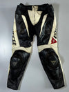 Dainese White/Black Leather Race Pants With Sliders (W:32|L:36)