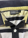 Lee Striped Polo T-Shirt — White / Black / Yellow | (L)