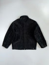 Le Blues Vintage Black Genuine Suede Leather Harrington Jacket (L)