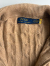 Polo Ralph Lauren Camel Cable Knit Quarter-Zip Sweater women’s (L)