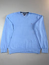 Tommy Hilfiger Premium Cotton Sweater – Sky Blue Crewneck (XL)