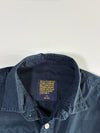 Off-Road Navy Twill Utility Shirt with Roll-Up Sleeves, (L)