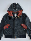 G-Star Raw Original Denim Hardware-Detail W/ Utility Pockets Hooded Bomber Jacket Washed Black (RARE) (L/XL)