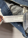 Pull&Bear Denim Bomber Jacket with Navy Nylon Sleeves, (M)