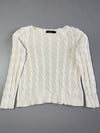 Lauren Ralph Lauren Cable Knit Boat Neck Sweater – (L)