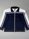 Vintage Tommy Hilfiger Striped Track Jacket – Navy/White (S)