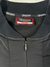 Kappa Italia Track Top – Black Quilted Panel Pullover (M)