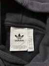 Adidas Originals Black Hoodie with White 3-Stripe Sleeves (2XL)