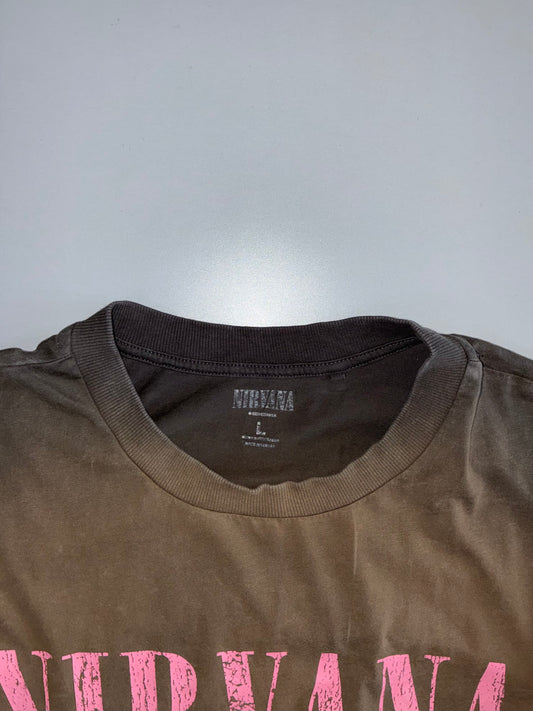 Nirvana In Utero Style Band Tee | Brown | (3XL)