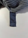 Tommy Hilfiger Grey Ribbed Knit Mock Neck Henley Sweater (L)