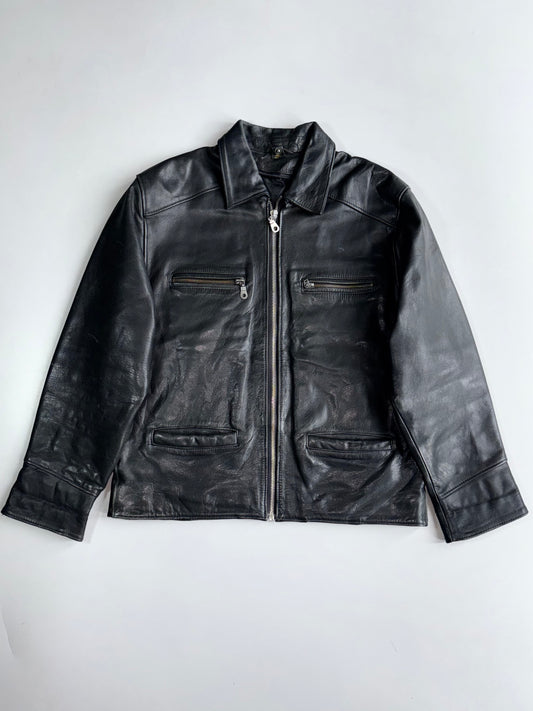 Super Premium Original Pure Heavy Leather Jacket (XL)