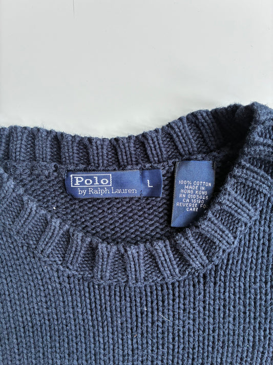 Polo Ralph Lauren Flag Knit Sweater – Navy (M)