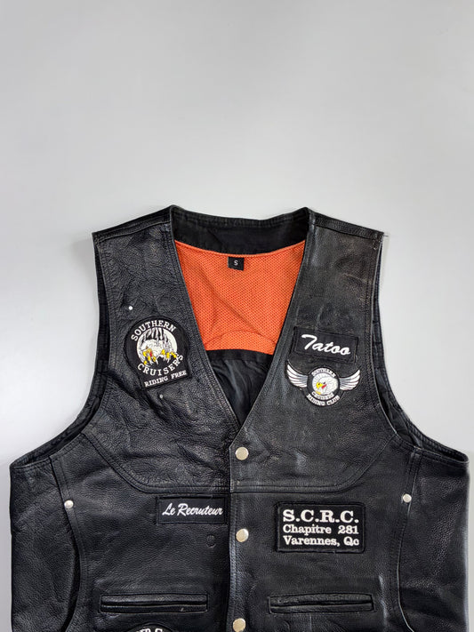 Vintage Premium Biker Leather Vest (S/M)