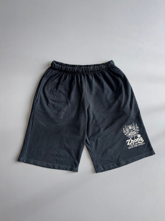 Zhong-Kui Kui Inc “Save The World” Graphic Shorts Black (W:27) (L:21)