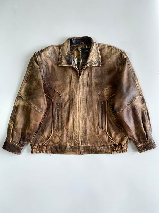 Super Premium Original Pure Leather Jacket with Detachable Arm (2XL)