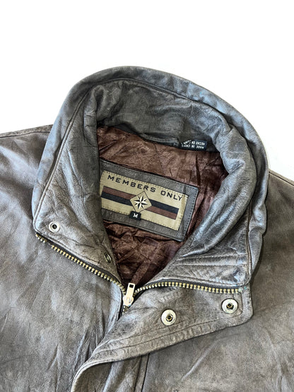 Z            Super Rare Members Only Rare Original  Leather Jacket (L/XL)