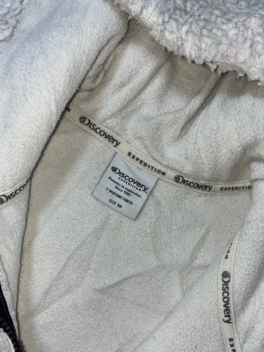 Discovery Expedition White Sherpa Hooded Jacket (S)