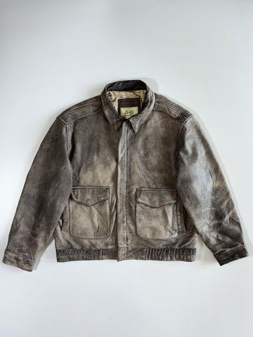 G-III authentic Bomber Premium Original Leather Jacket (XL)