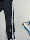 Vintage Adidas Black Piped Zip-Up Bomber Jacket (S)