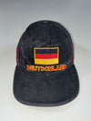 Deutschland Germany Flag Embroidered Black Fan Cap (Adjustable )