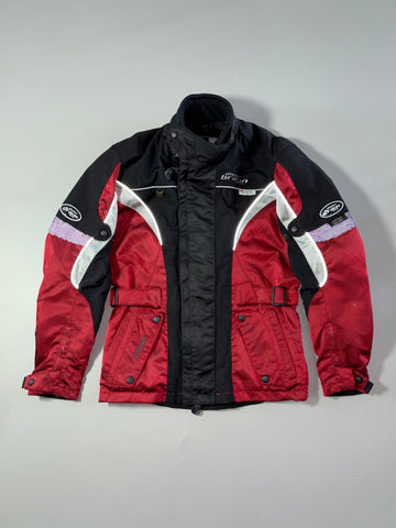 Vintage Dieter Braun Red & Black Moto Racing Jacket (Reflective 3M Scotchlite) Knee padded  (M)
