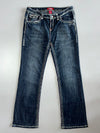 Riflessi  Dark Wash Rhinestone Bootcut Jeans (W:30|L:39)