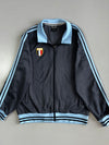 Vintage Football Shield Track Jacket | Navy/Sky Blue (L)